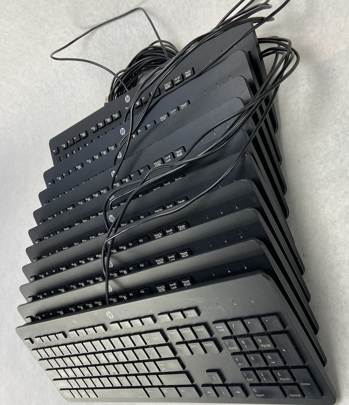 HP USB Slim Business Keyboard Model KBAR211 Part No 803181-001 Lot of 10 (Ten)