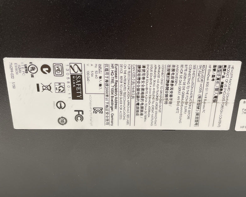 HP EliteDesk 800 G1 DT Intel i7-4790 3.60 GHz 32 GB RAM No HDD No OS