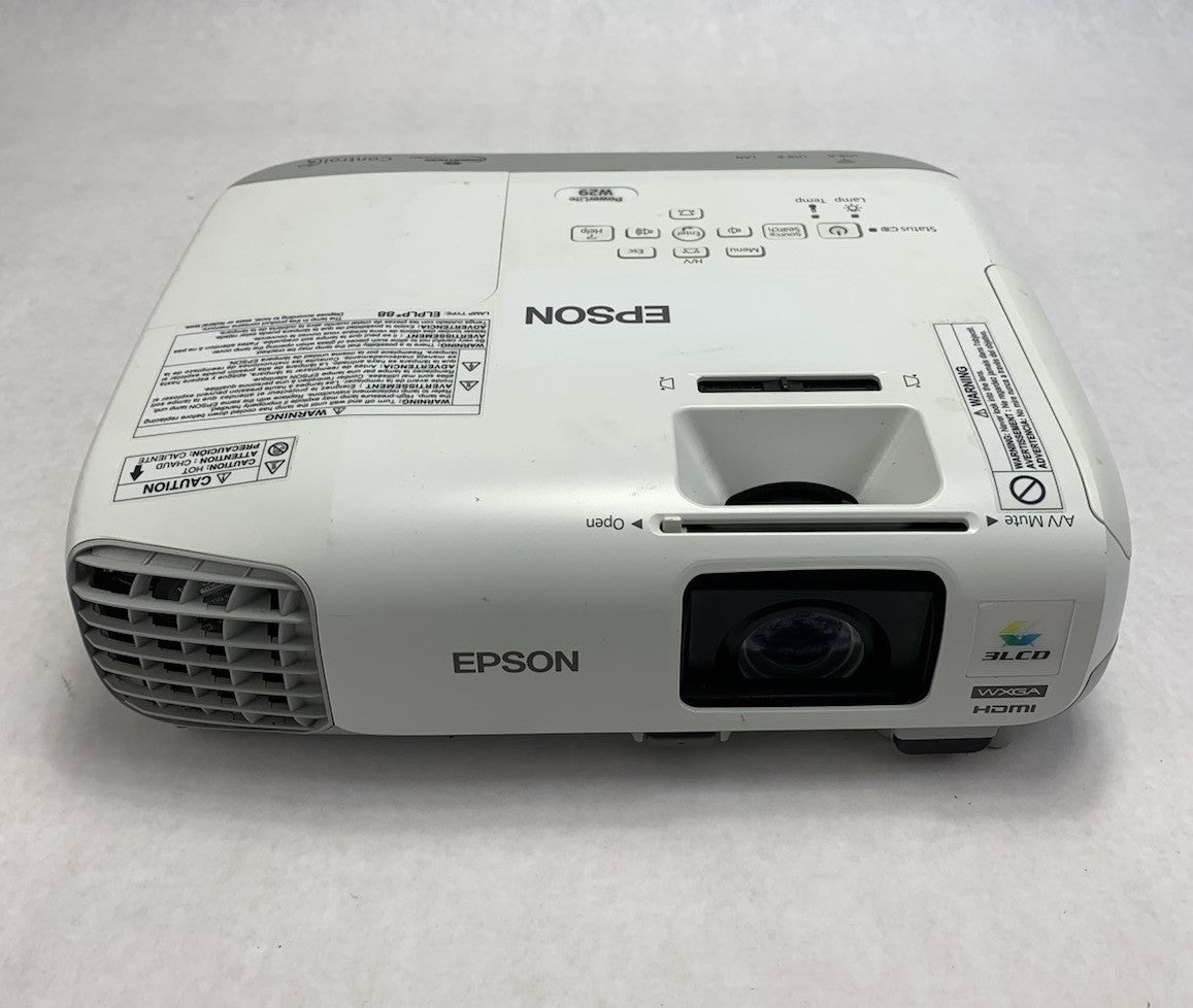 Epson PowerLite W29 H690A LCD Lamp Projector 252 Lamp Hours - No Remote1
