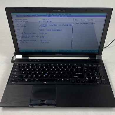 Toshiba Tecra R850-S8522 15.6" i5-2520M 2.5GHz 4GB Ram No OS No HDD No AC No Bat