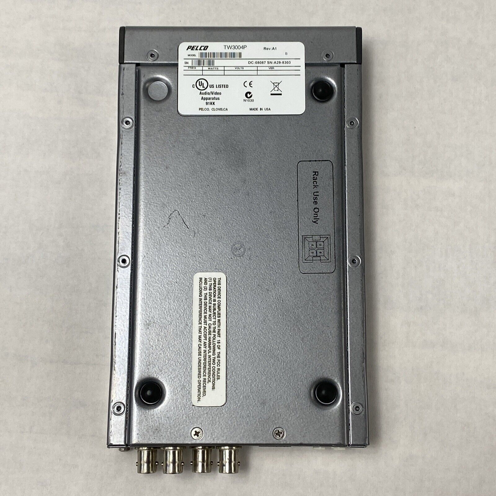 Pelco TW3004P 4 Channel Passive UTP Transceiver