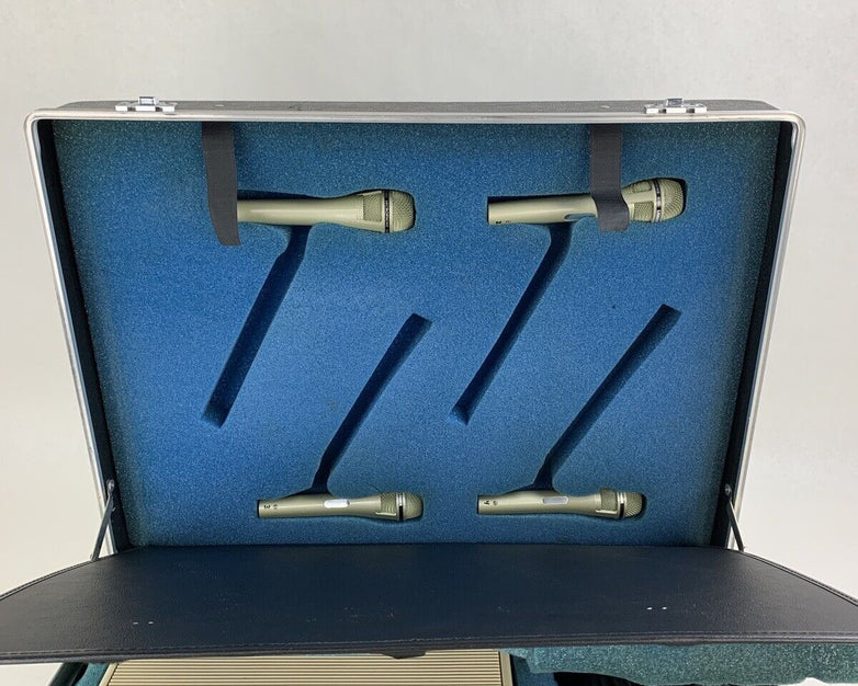 Lanier LCR-4D Dual Record Cassette Transcriber Hard Case w/ 4x Mics + Cords