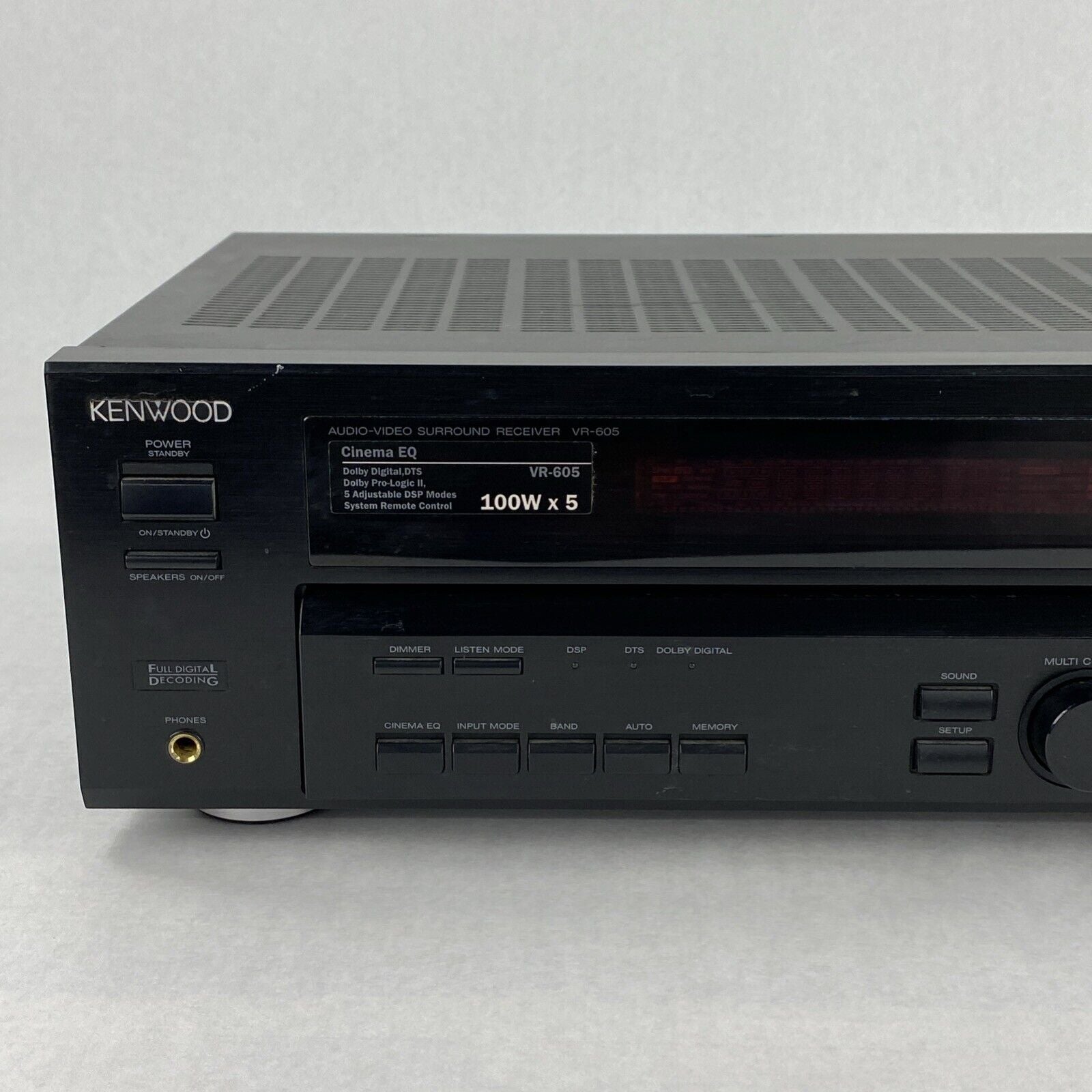 Kenwood VR-605 Audio Video Surround Receiver No Remote