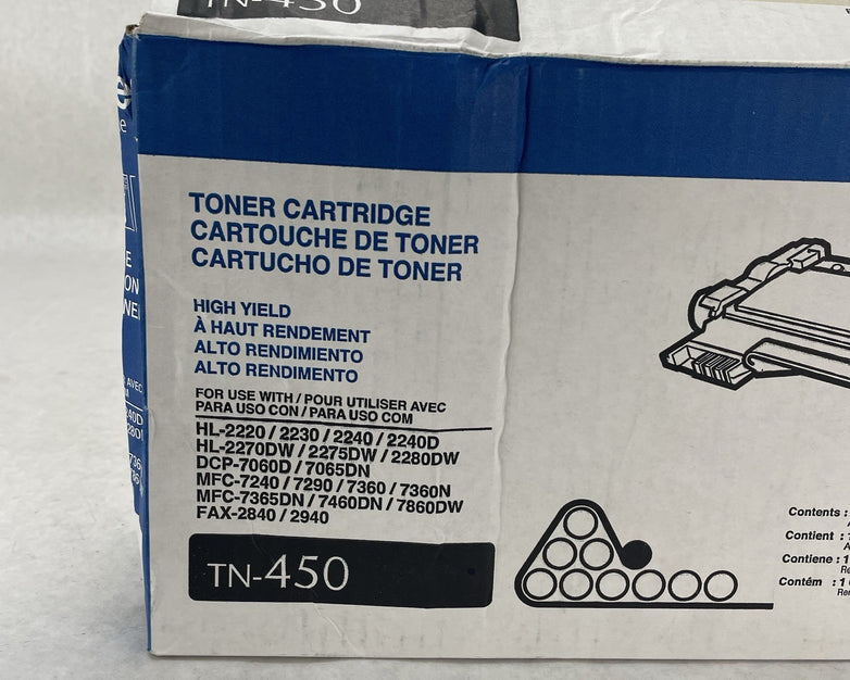 Brother TN450 TN-450 Black Toner Cartridge