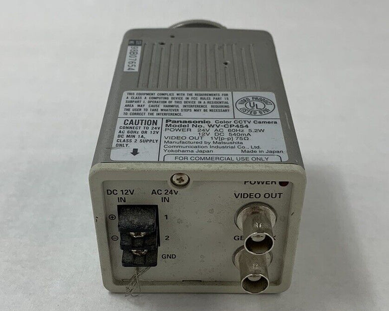 Panasonic WV-CP454 Color CCTV Camera No Lens (Parts and Repair)