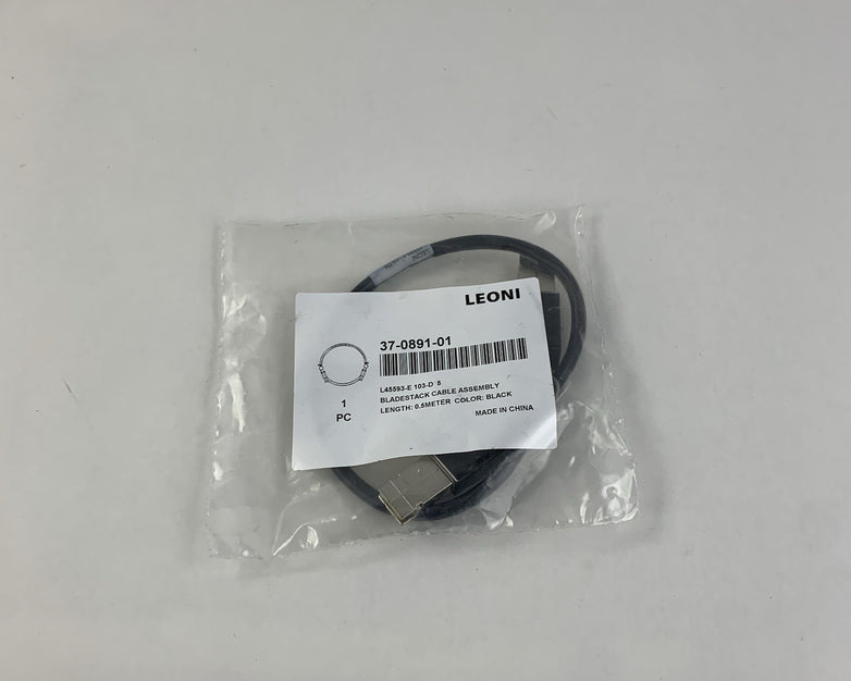 Leoni 37-0891-01 Bladestack Cable Assembly 0.5M Black - New - Lot of 7