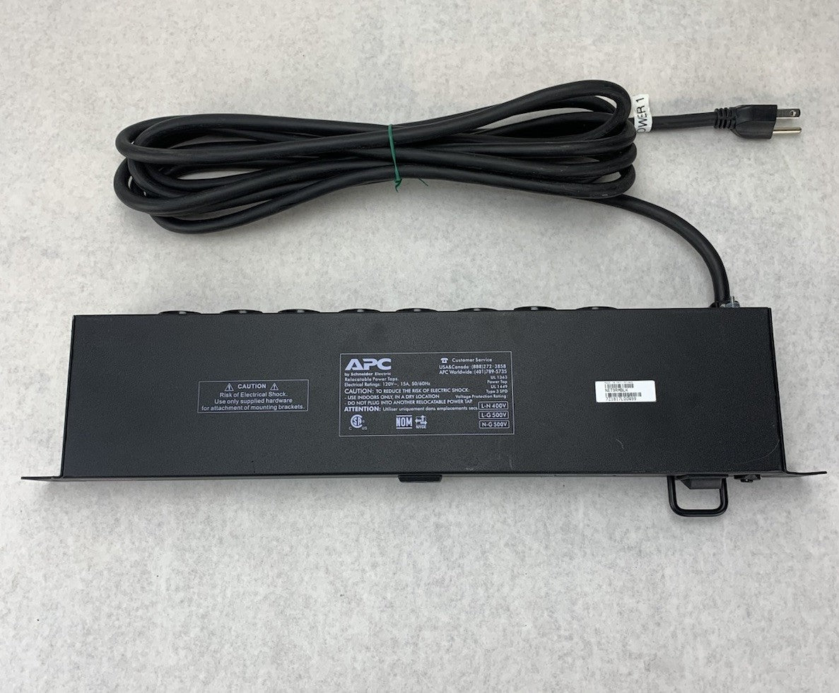 APC SurgeArrest Rackmount NET9RMBLK 120V 15A Power Distribution Unit - Tested10