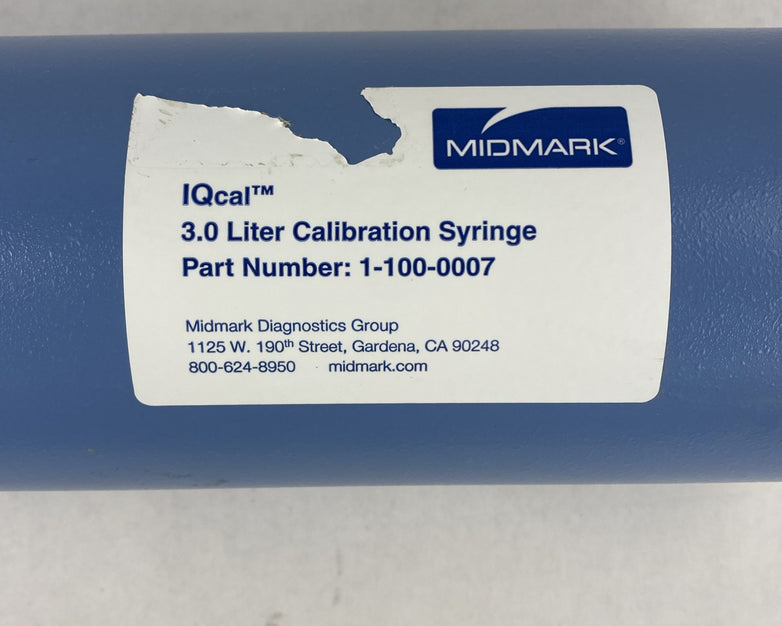 Midmark IQcal 1-100-0007 3.0 Liter Calibration Syringe