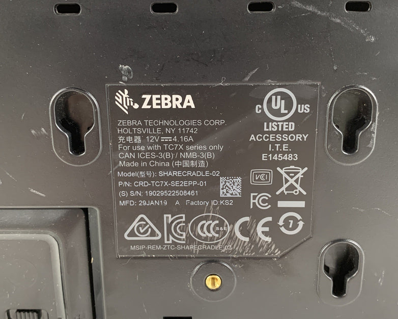 Zebra SHARECRADLE-02 Charging Cradle w/ Power Supply