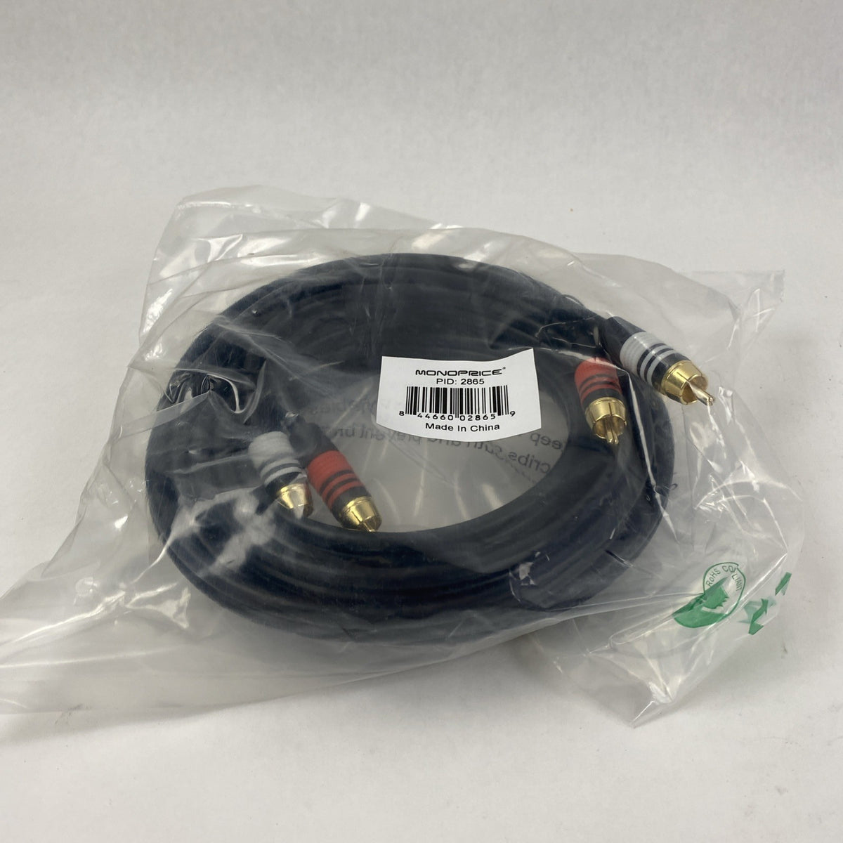 Monoprice 2865 12' 22G Dual Male RCA Plug CBL 2-RCA Plug - Lot of 21