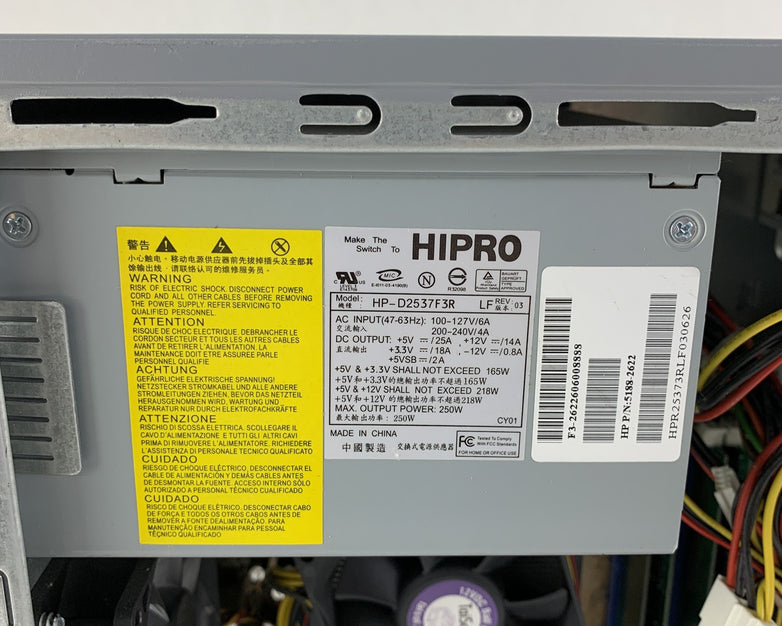 HP Pavilion A1720N MT Core 2 Duo 6300 1.86 GHz 3 GB RAM No HDD No OS