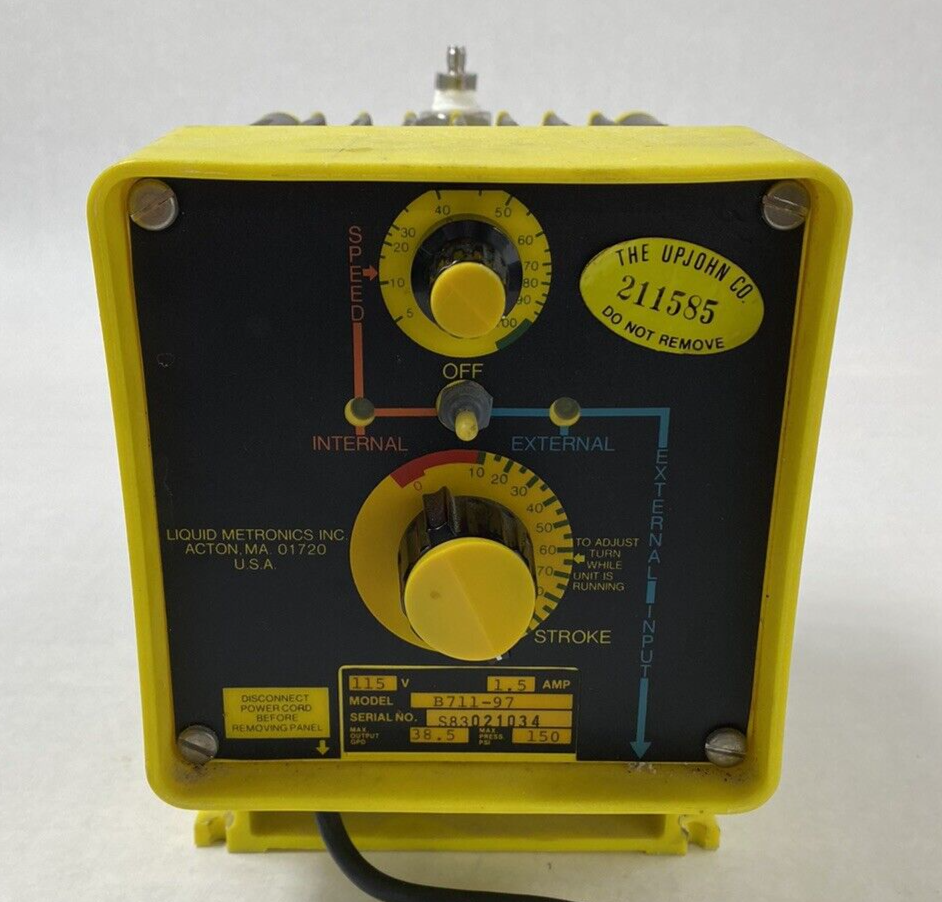 Liquid Metronics Inc. B711-97 Metering Pump 115V 1.5A Power Tested