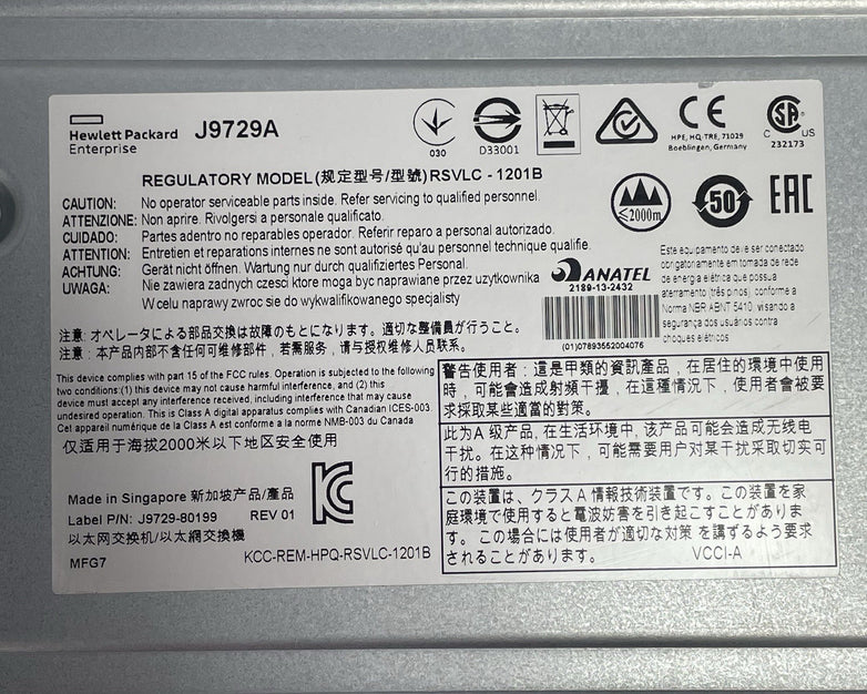 HP 2920-48G PoE+ Switch J9729A 48-Port With J9731A Network Switch No PS