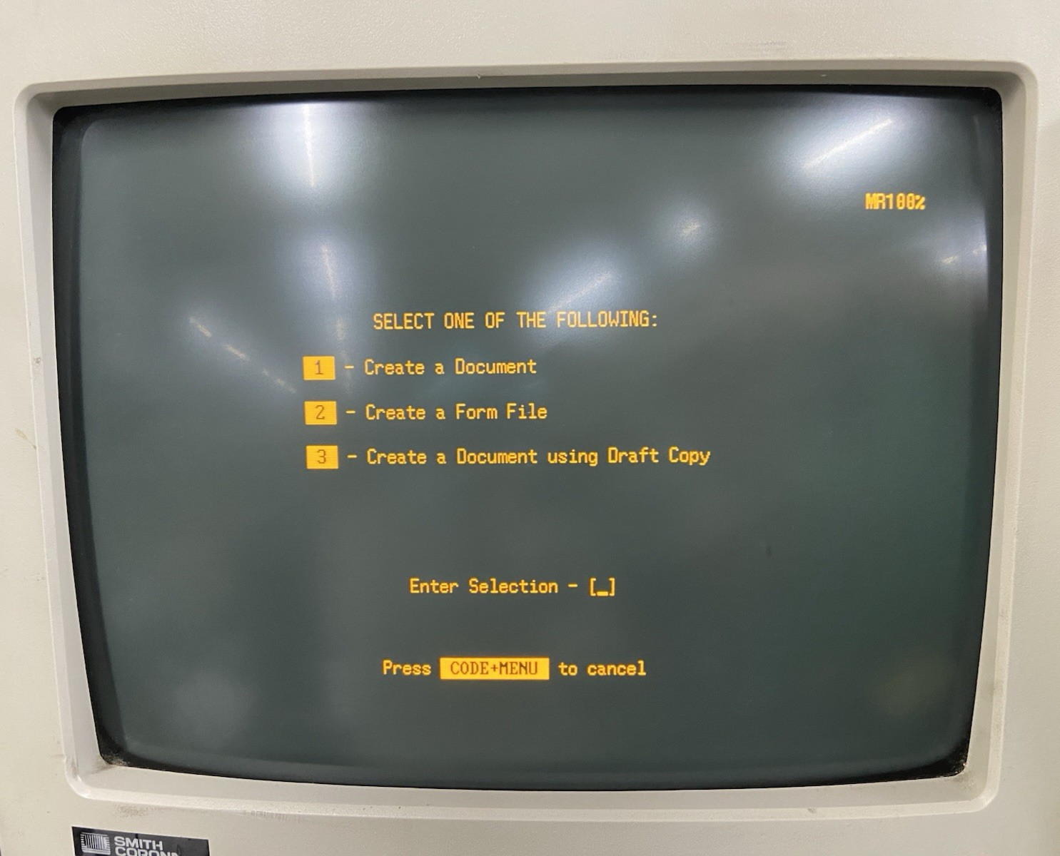 Smith Corona 12" Vintage CRT Monitor Model HRM2 | HRM 2 - Tested and Working