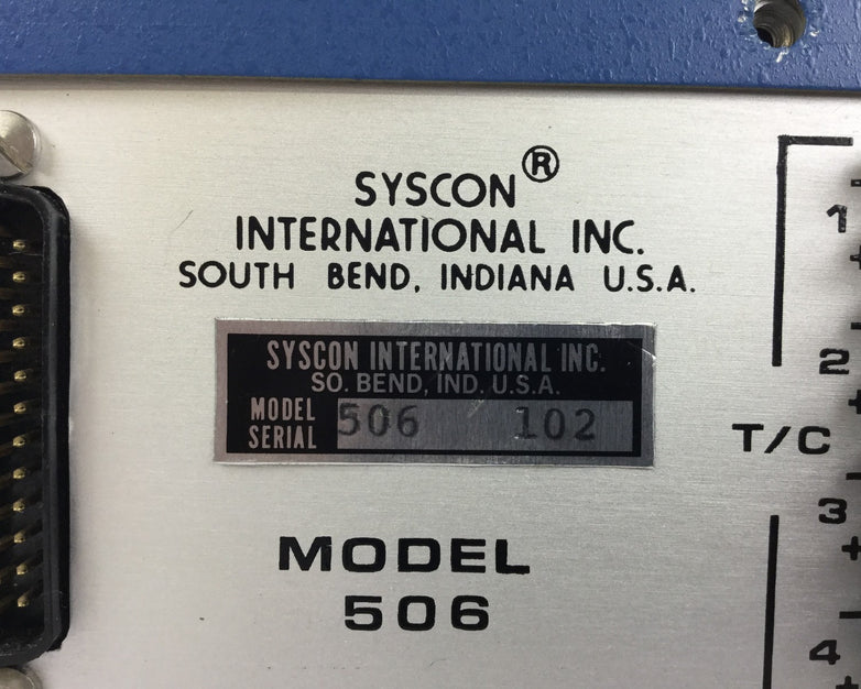 Syscon 506 Digital Temperature Controller Model 502 102