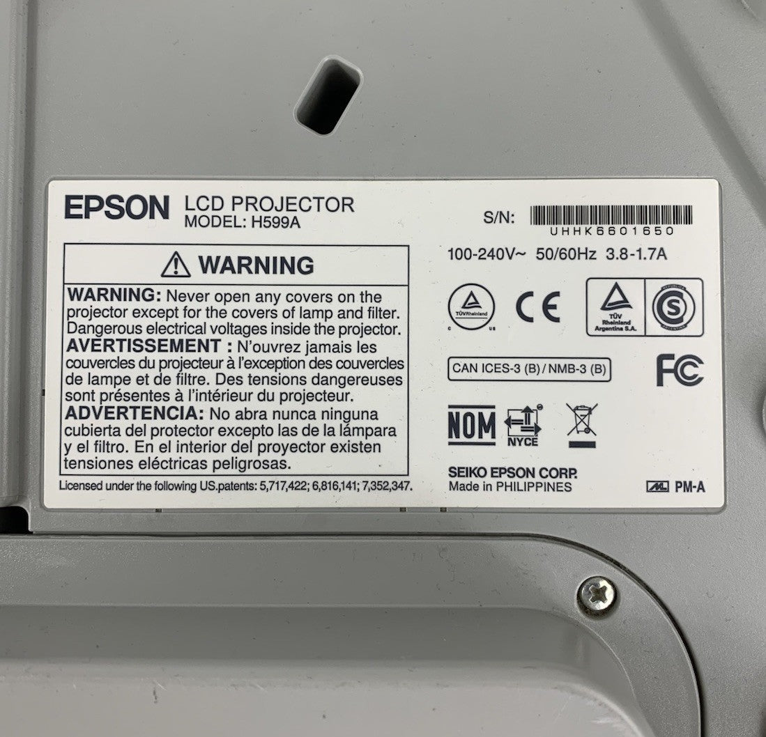 Epson BrightLink 595Wi H599A LCD Lamp Projector 48 Lamp Hours - No Remote7