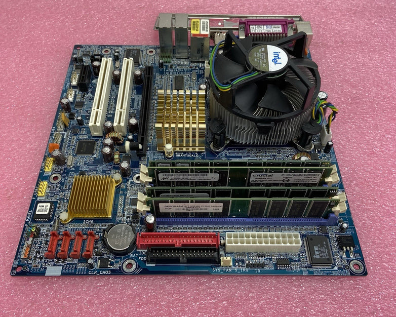 Gigabyte 8I915GMF Motherboard Intel Pentium 4 3GHz 3GB RAM w/IO Shield Bad Cap