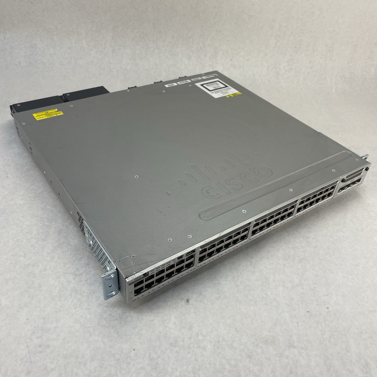 Cisco WS-C3850-48P-S 48-Port V06 PoE+ 2x PSU NM-4-10g Gigabit Switch - Tested1