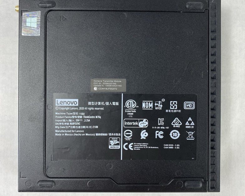 Lenovo ThinkCentre M70q Intel i5-10500T 2.3GHz 16GB RAM No HDD OS Power Cord