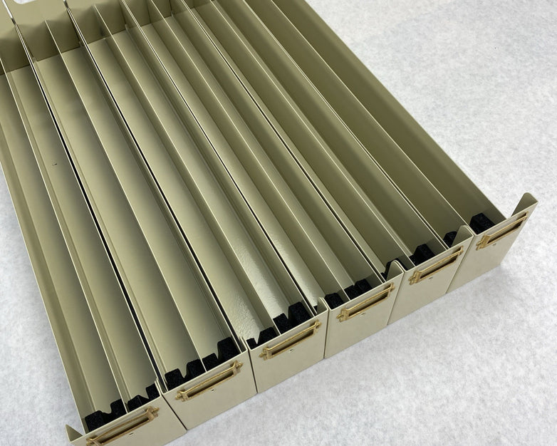 Fisherbrand 07212103 Six Microscope Slide Storage Divided Drawers Light Tan