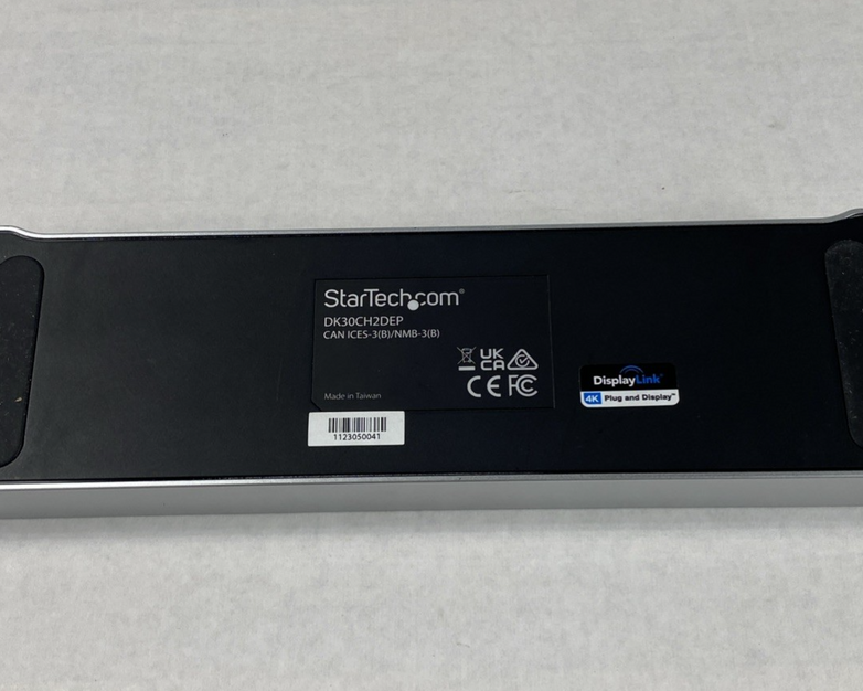 StarTech DK30CH2DEP Triple 4K Monitor USB-C Dock No AC Adapter Untested