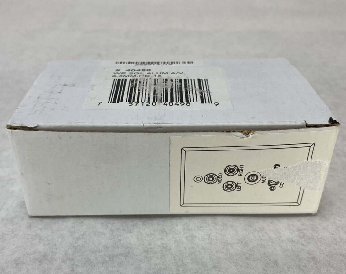 Lot of 3 WP SGL ALUM A/V 3.5MM HD-15 Wall Plate Open Box New
