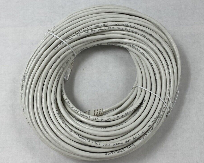Startech C6PATCH100WH 100 Ft White Molded Cat6 UTP Patch Cable ETL Verified