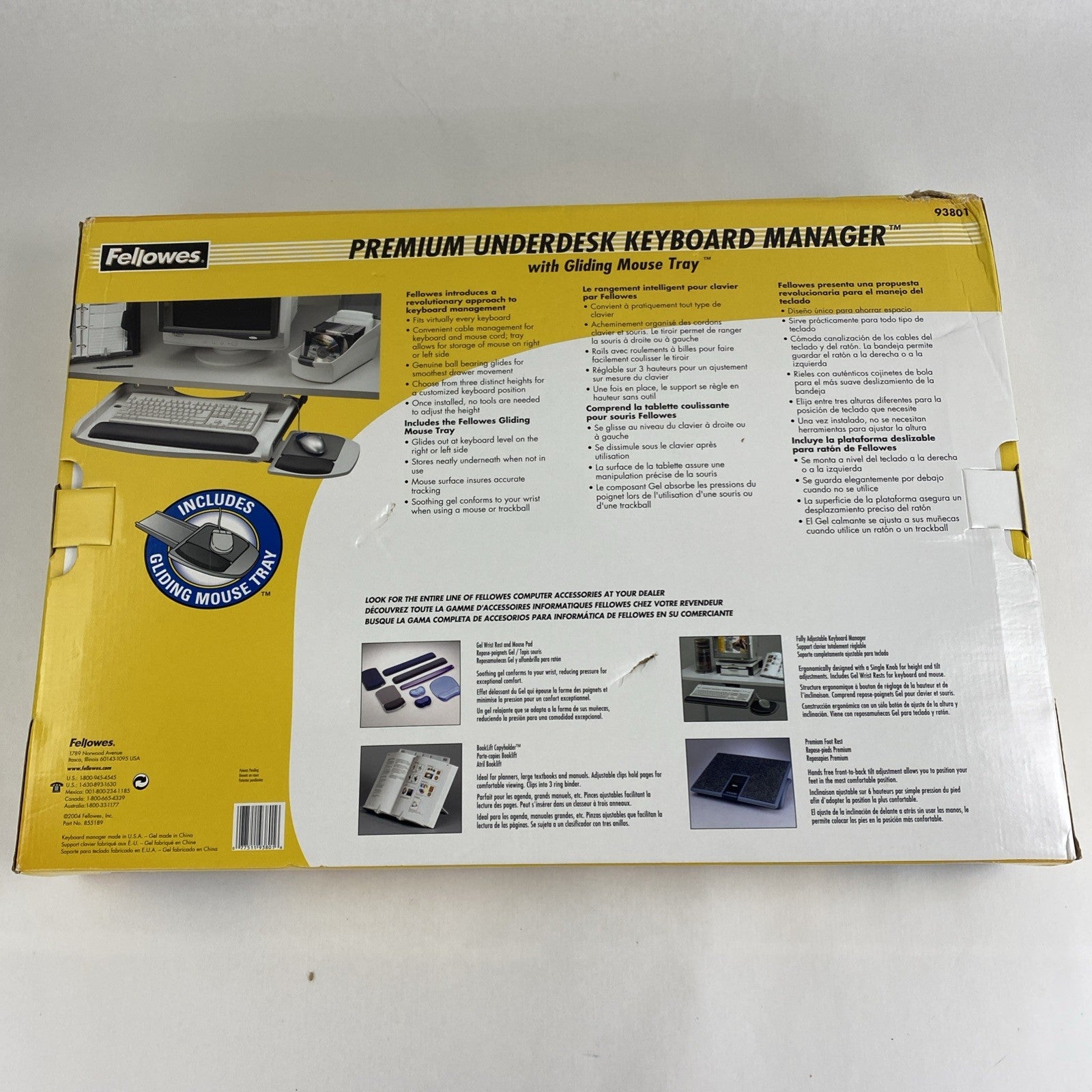 Fellowes 93801 Premium Underdesk Keyboard Manager5
