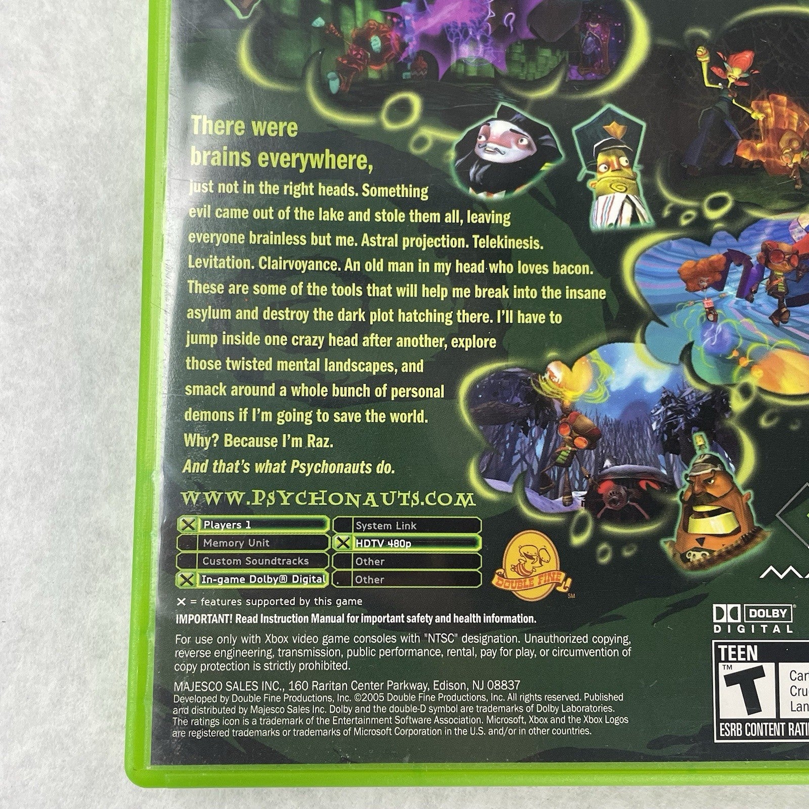 Psychonauts Xbox Original Untested4