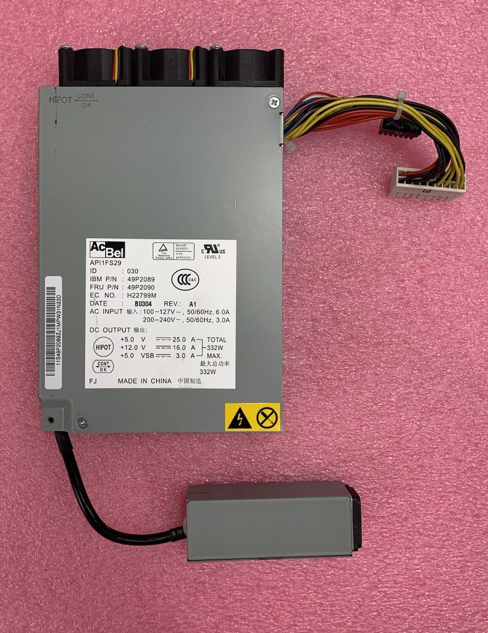 AcBel API1FS29 49P2089 332W Computer Power Supply5
