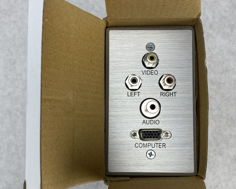 Lot of 3 WP SGL ALUM A/V 3.5MM HD-15 Wall Plate Open Box New