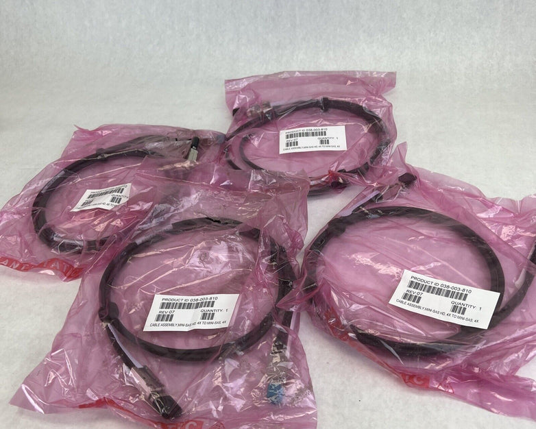 EMC Amphanol Molex 2M Mini-HDX4 to Mini-SASX4 Cable 038-003-810 (Lot of 4)