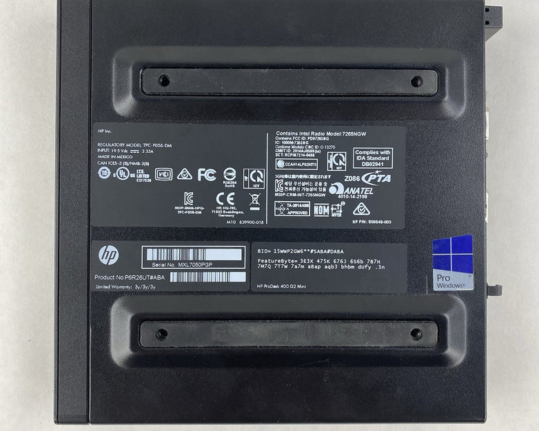 HP ProDesk 400 G2 Micro Intel Core i5-6500T 2.5GHz 8GB RAM No HDD/OS/AC