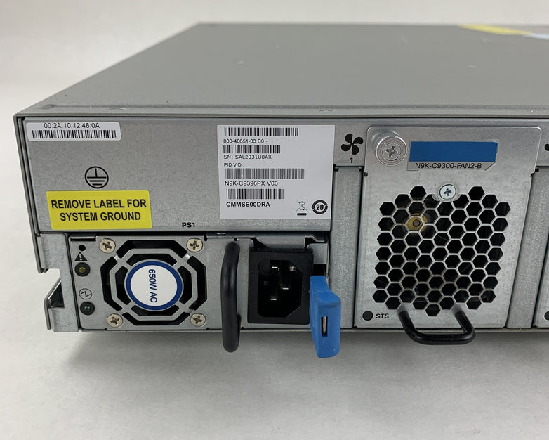 Cisco Nexus  N9K-C9396PX 48 Port 10 Gigabit SFP+ Switch 1x N9K-M12PQ Tested