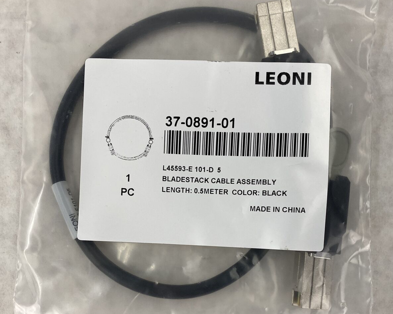 Leoni 37-0891-01 CAB-STK-E-0.5M C2960S-STACK C2960X-STACK Flex Stack Cable