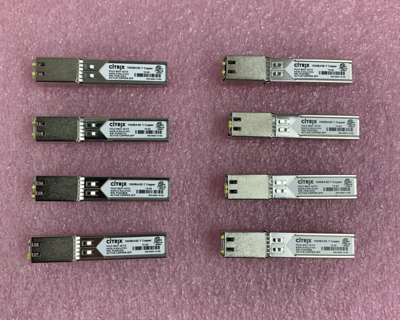 CITRIX FCLF-8521-3CTX 1000BASE-T 1GBPS RJ-45 SFP Optical Transceiver Lot of 8