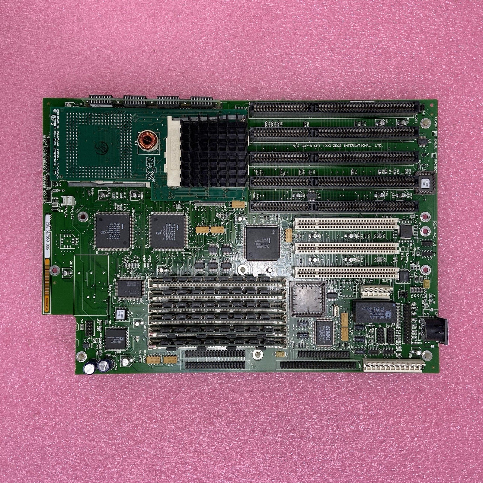 Vintage Zeos Pantera PBA 617850-006 Motherboard Pentium 90MHz 47MB RAM 5X ISA5