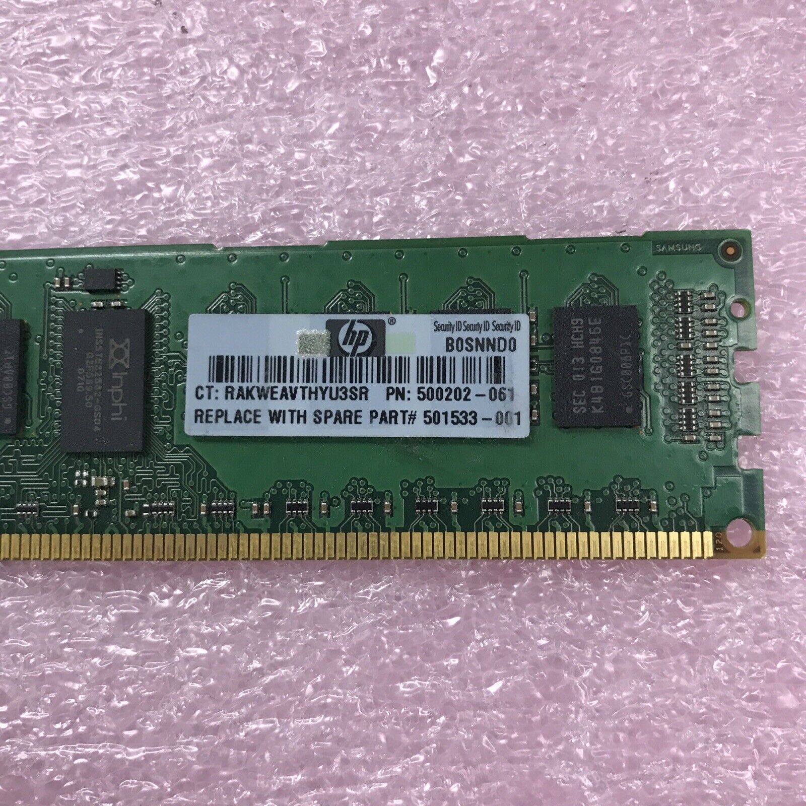 Samsung 30GB Kit 15x2GB PC3-10600R-09-10-B0-P0 DDR3 Server RAM M393B5673EH1