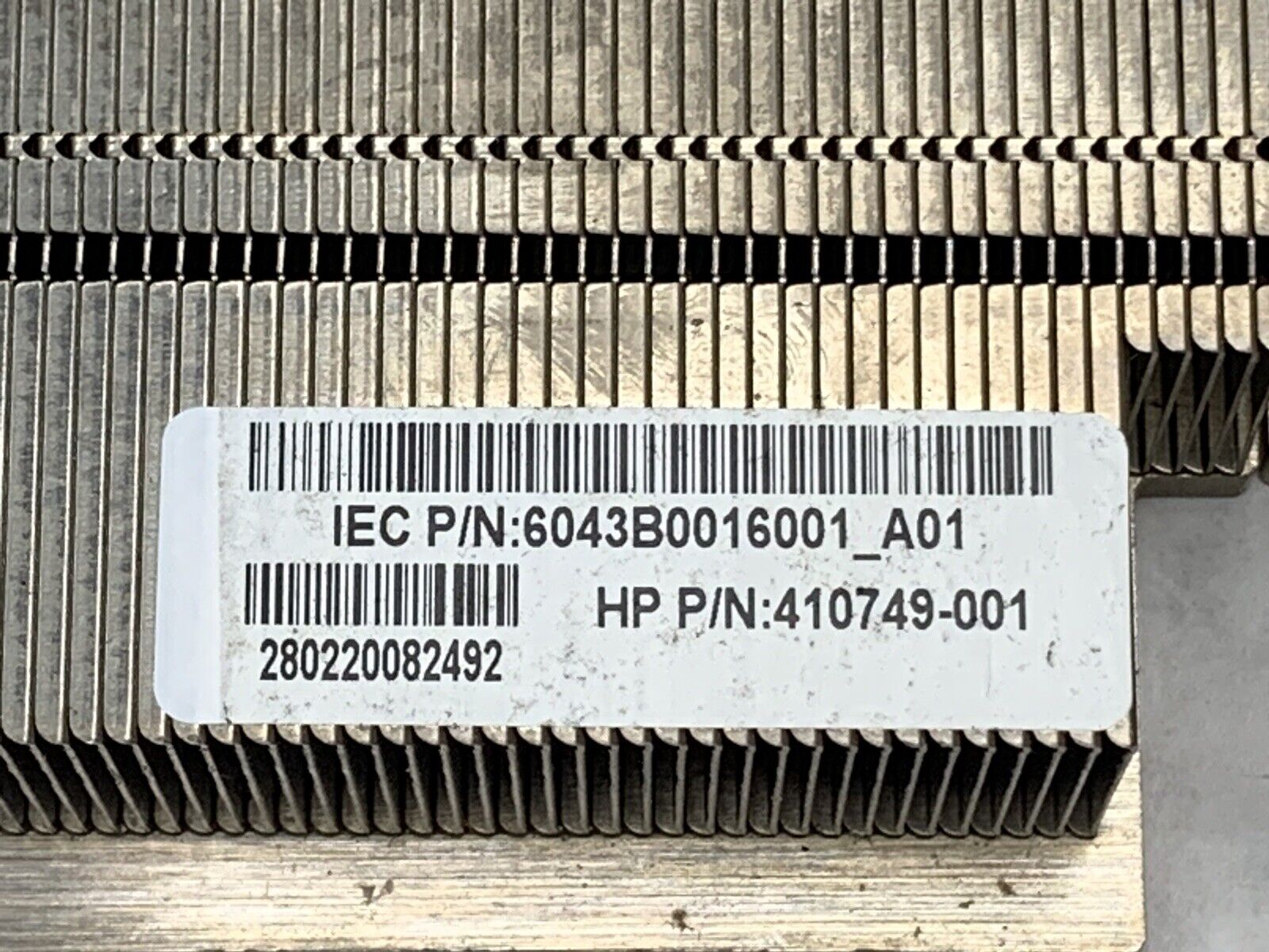 HP 412210-001 HP Server Heatsink for Proliant DL360 DL165 G5 Lot of (2)