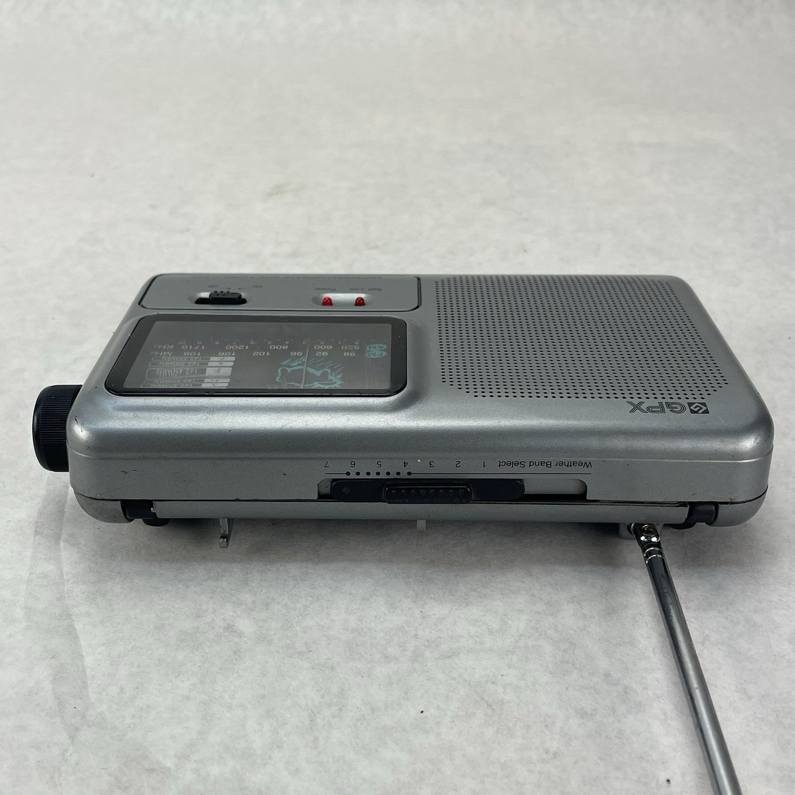 GPX A380S AM/FM Weather Band Radio Storm Alert Battery Indicator Silver4