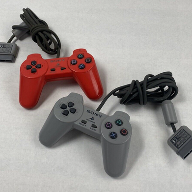 Lot of 2 Sony Playstation One SCPH-1080 Wired Controller Parts and Repair