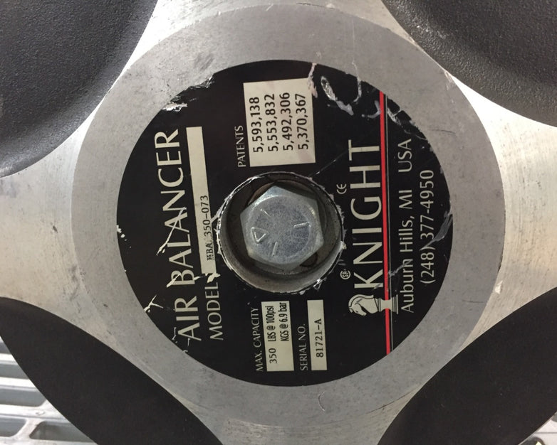 Knight Air Balancer KBA150-076 150LB Capacity At 100 PSI (12200), Untested