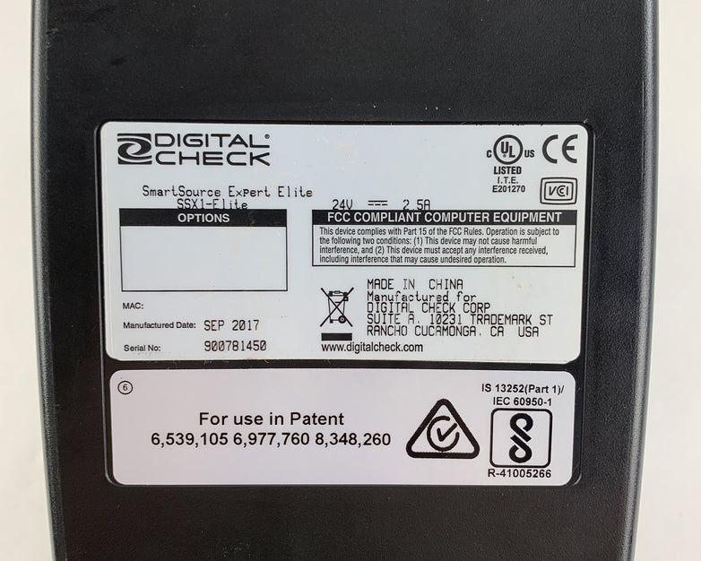 Digital Check SSX1-ELITE Smartsource Elite Tested Network Errors W/ Power Supply