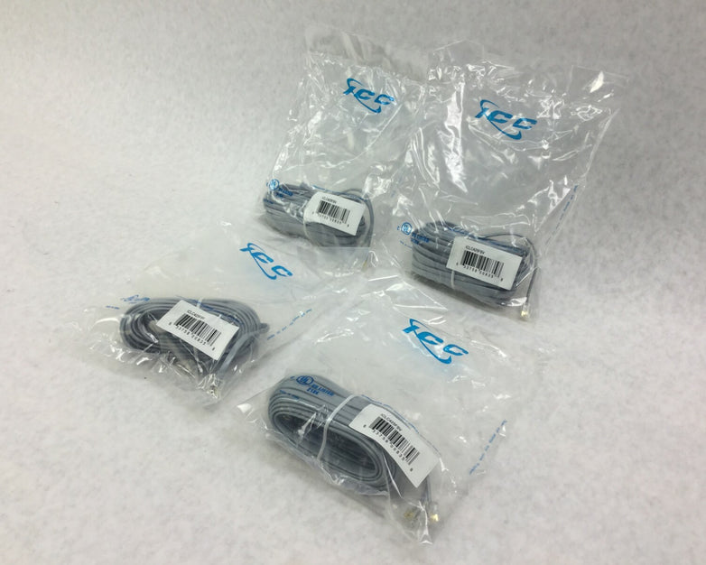 ICC ICLC425FSV 25' ft  Flat Line Cord   Lot of 4   Sealed Packages