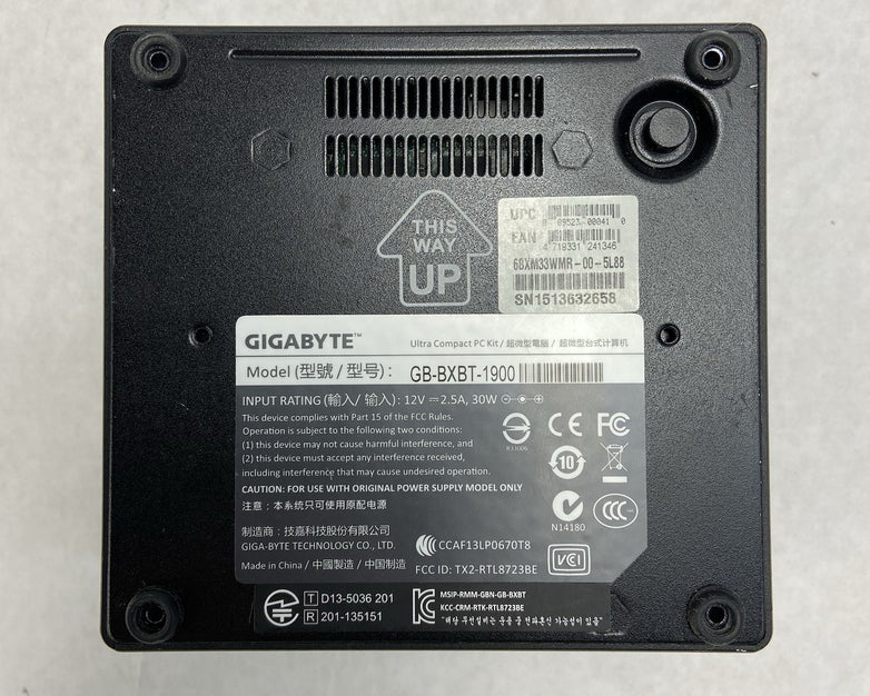 Gigabyte GB-BXBT-1900 Micro Intel Celeron J1900 1.99GHz 8GB RAM No HDD\OS\AC