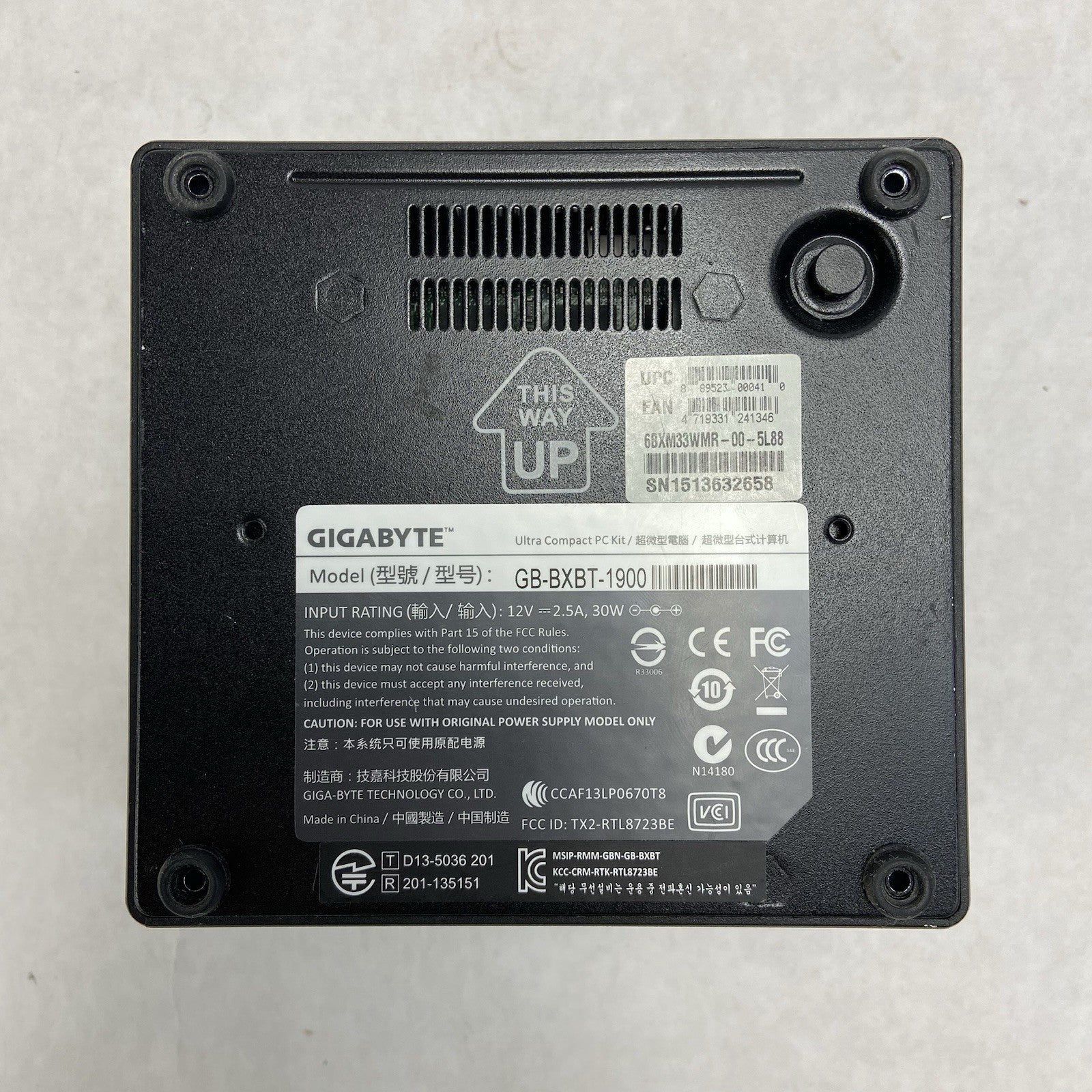 Gigabyte GB-BXBT-1900 Micro Intel Celeron J1900 1.99GHz 8GB RAM No HDD\OS\AC6
