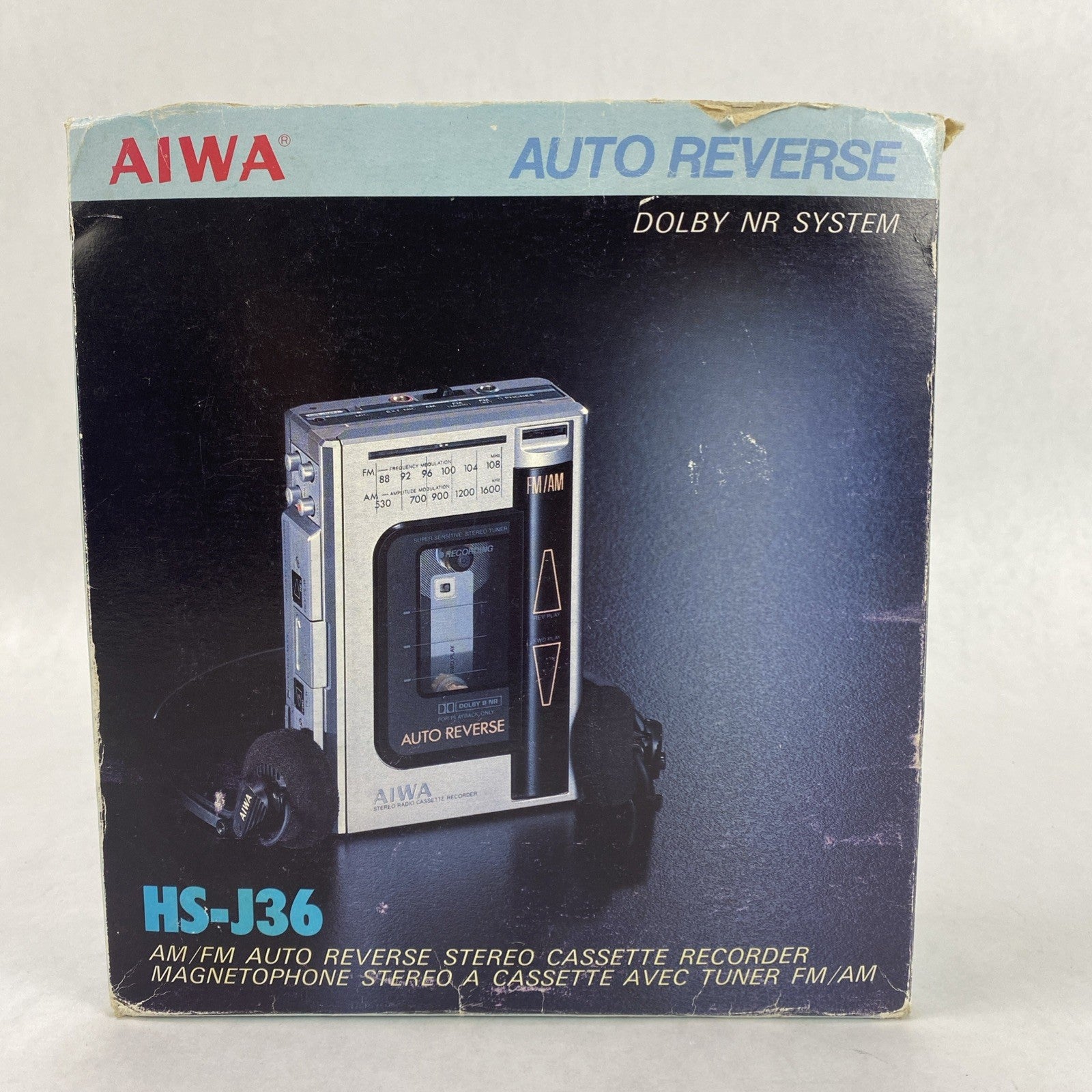 Aiwa HS-J36 AM/FM Auto Reverse Stereo Cassette Recorder Untested1