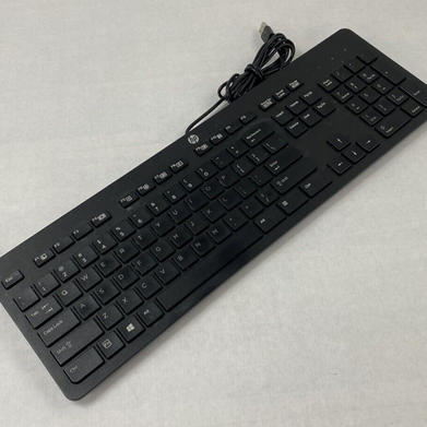 Lot of 2 HP KBAR211 USB Slim Business Wired Keyboard Tested