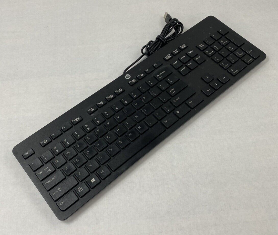 Lot of 2 HP KBAR211 USB Slim Business Wired Keyboard Tested