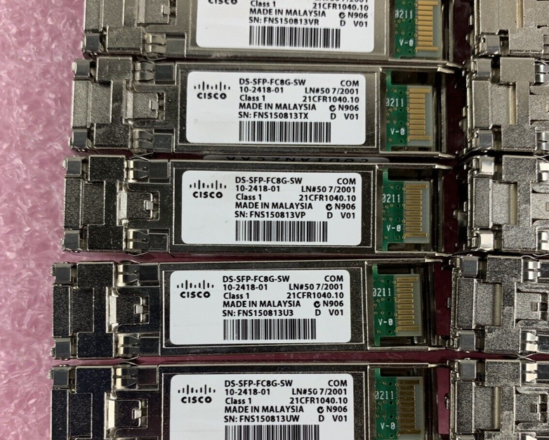 Cisco DS-SFP-FC8G-SW 8GB Transceiver Modules 10-2418-01  Lot of 44